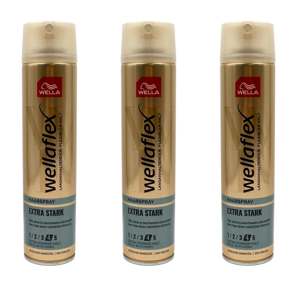 Wella Wellaflex Extra Stark Haarspray Extra starker Halt , 3x250ml EA045061