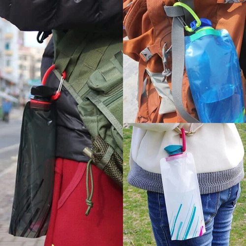 Faltbar Laufen Outdoor Aktivitäten Wasserflasche 700ml zusammenklappbar 700ml - Bild 6 von 32