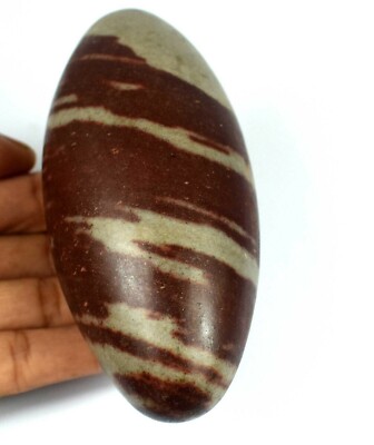 Natural 393 Gram Shiva Lingam Home Decor Healing Stone 4.52'' Narmada River India