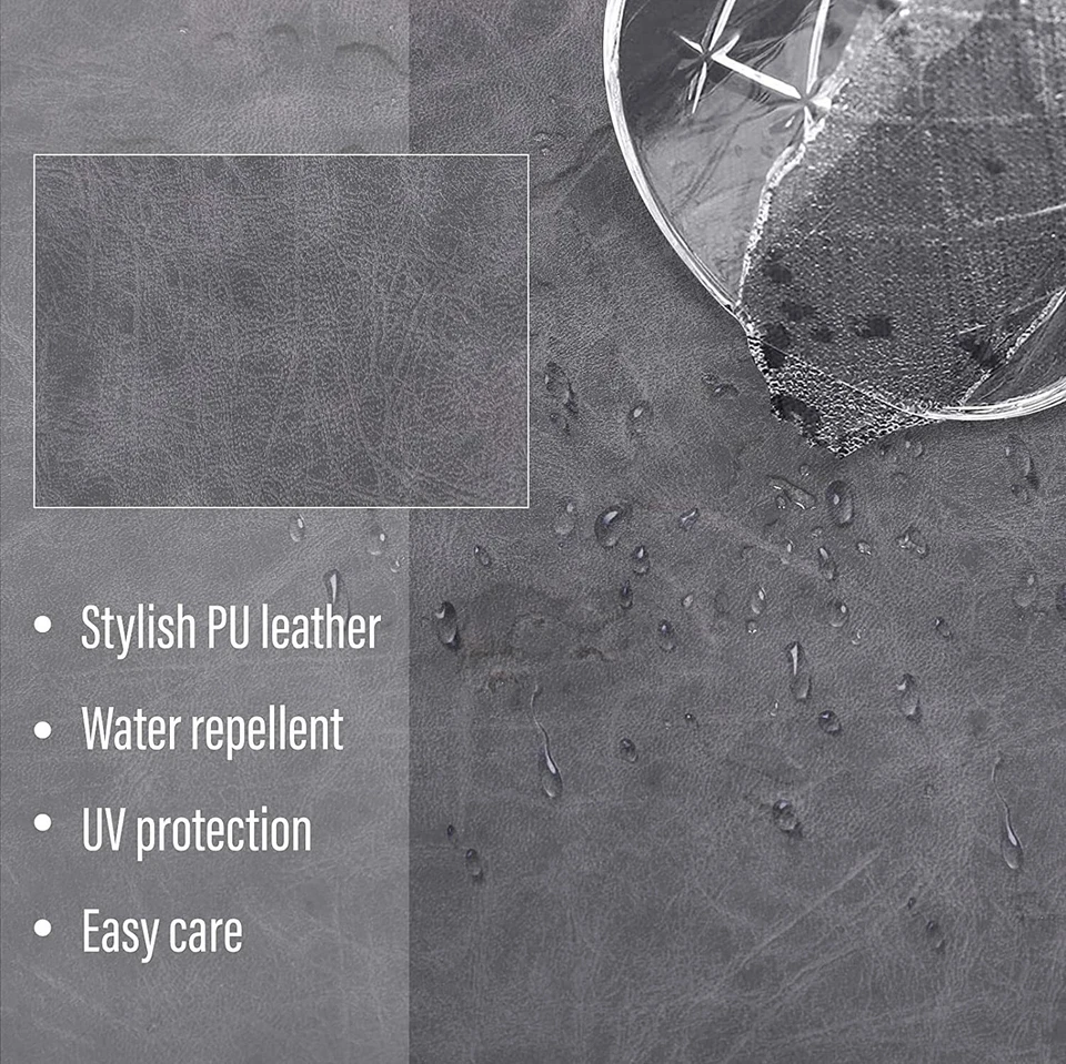 24'' Bar Stools Counter Height Bar Chairs Upholstered Barstools Heavy Duty Gray - Image 3 of 4