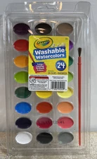 Crayola 24-Color Washable Watercolors & Brush NEW
