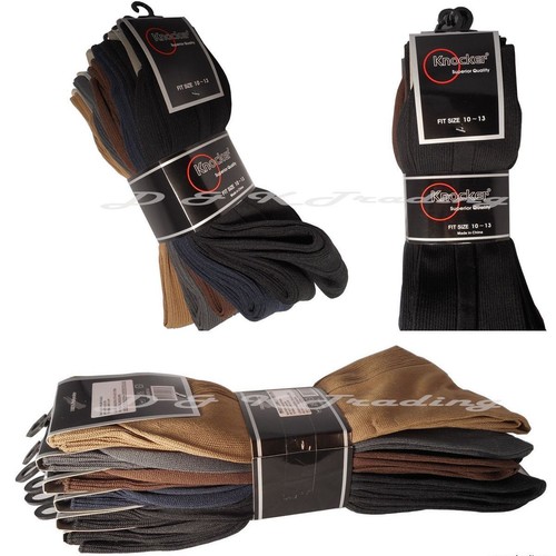 6 to 60 pairs Lots wholesale Knocker Men Black Mix Solid Dress Socks 9-11 10-13 - Picture 3 of 4