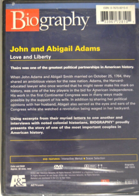 その他 Biography: John &amp; Abigail Adams [DVD] John & Abigail Adams American Experience PBS DVD Brand New