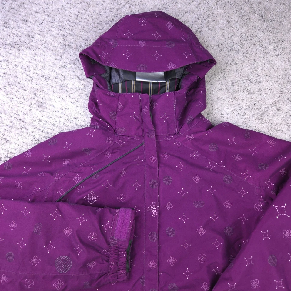 Jaqueta de Snowboard Feminina 686 Tamanho Pequeno *SOMENTE CONCHA* Smarty Ski Roxa Com Capuz Excelente Estado Usado - Imagem 4 de 4