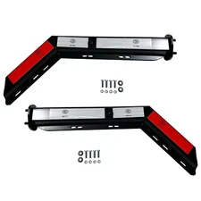 Angled 2.5" Black Semi Truck Spring Loaded Mud Flap Hanger Steel Right&Left Side