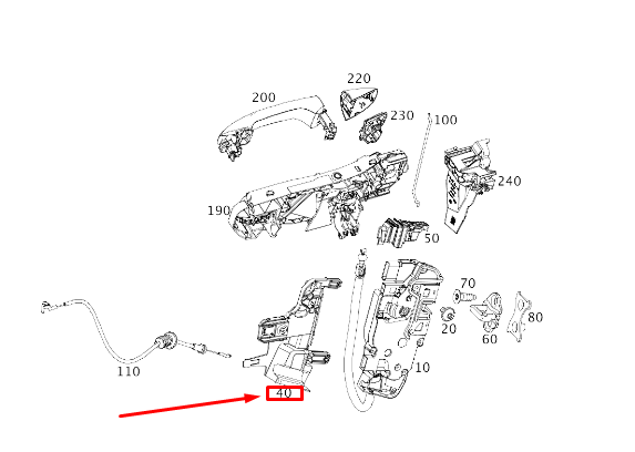 Neu MERCEDES-BENZ CLA C118 Türschlosshalter vorne rechts A1187230600 Original