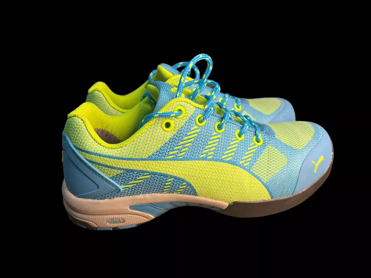 Puma Safety Steel Toe ASTM F2413 11 Women s Size 6 Blue Green Work