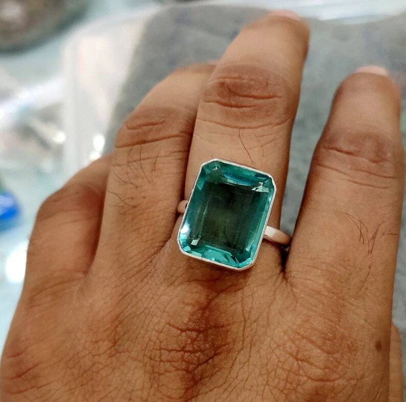 Statement aquamarine rings clearance