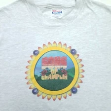 Vtg 90s SONS OF CHAMPLIN BAND T Shirt TEE 70s ALBUM COVER ART RINGER SUN SOFT L