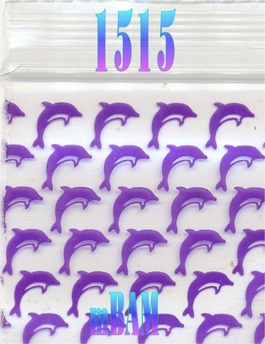 LOTE DE 100 2,5 MIL DELFINES APPLE MINI BOLSAS CON CREMALLERA AZUL DELFINES MORADOS - Imagen 7 de 11
