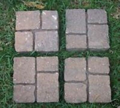 4  concrete brick molds poly plastic moulds cast 100's  each 7'' x 7'' x 2'' thick