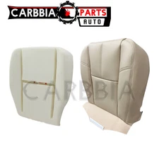 For 2007-2014 Chevy Sierra Driver Bottom Leather Seat Cover And Foam Cushion