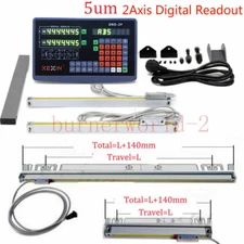 2Axis Digital Readout TTL Linear Scale 150&300MM DRO Encoder 1um For Milling