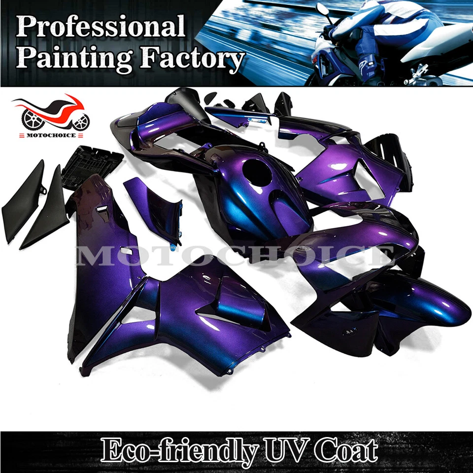 Chameleon Blue Purple Painted Fairing Kit for Honda CBR600RR 2003 2004 Bodywork - Image 2 of 4