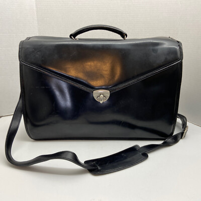 Jack Georges Elements Executive Triple Gusset Flap Over Briefcase. Very NICE 