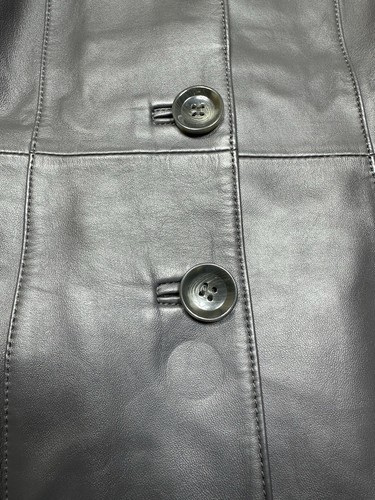 Neiman Marcus Exclusive Women's Gray Leather Jacket Size Medium RN 79675 - Picture 6 of 11