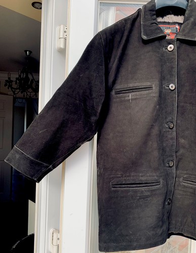 CROWN GATE LEATHER UK MENS DARK BROWN SUEDE JACKET COAT 10 Chest46In VGC - Picture 5 of 12