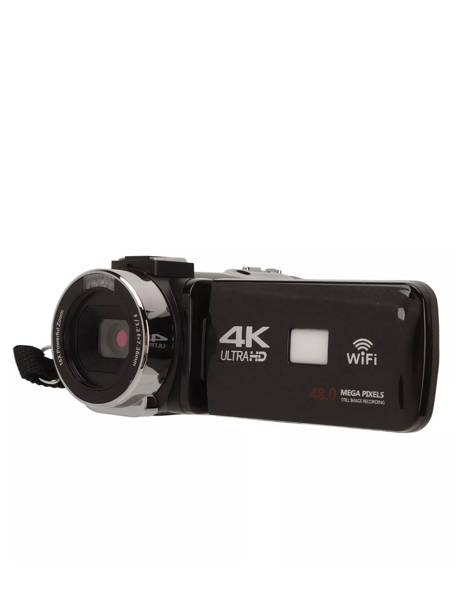 Video Camera 4K Camcorder Ultra HD 48MP 18X 60FPS Digital Zoom