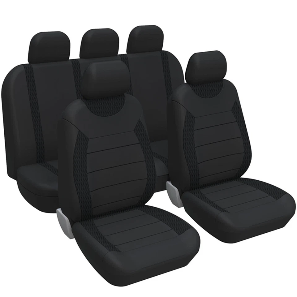 Full Set Front Rear Car Seat Cushion Covers Back Protection Breathable 5-Seat - Imagem 4 de 4
