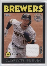 2021 Topps 1986 Topps Baseball Relics Black 73/199 Keston Hiura #86R-KH 4s2