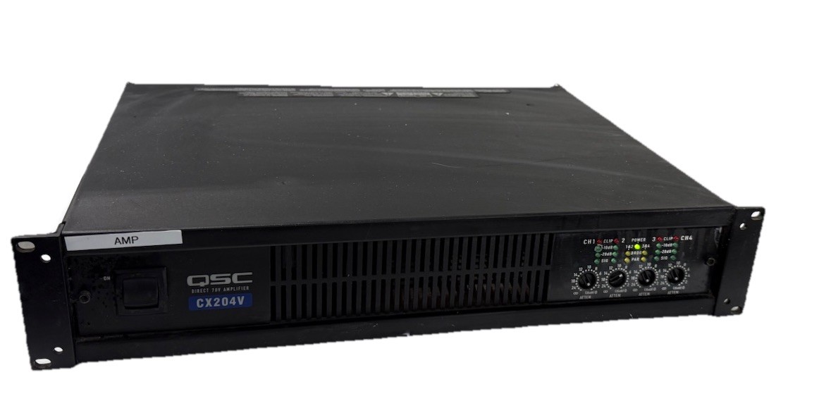 QSC CX204V 70V 4 Channel Power Amplifier - Black for sale
