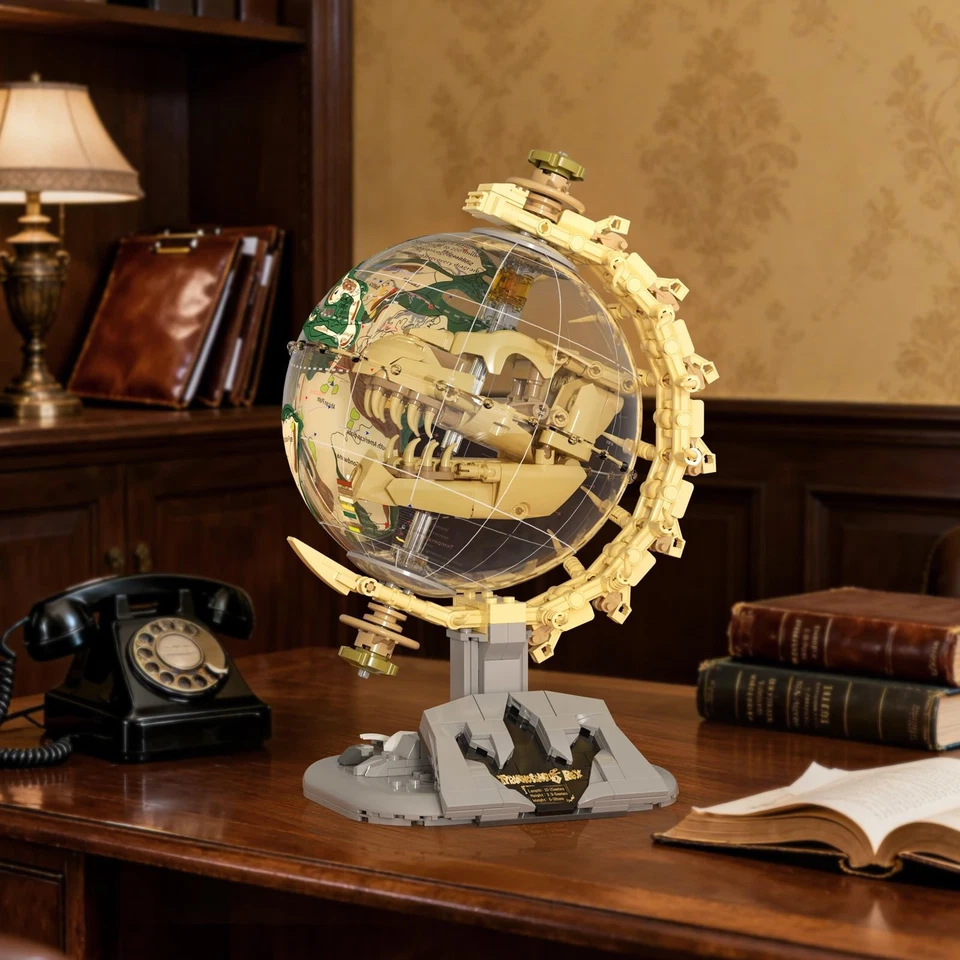 Dinosaur Skull Fossils Globe Building Set,360° Rotatable Globe Display Model ... - Image 2 of 4
