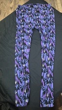 LuLaRoe Disney Maleficent Purple Black Leggings Tall Curvy