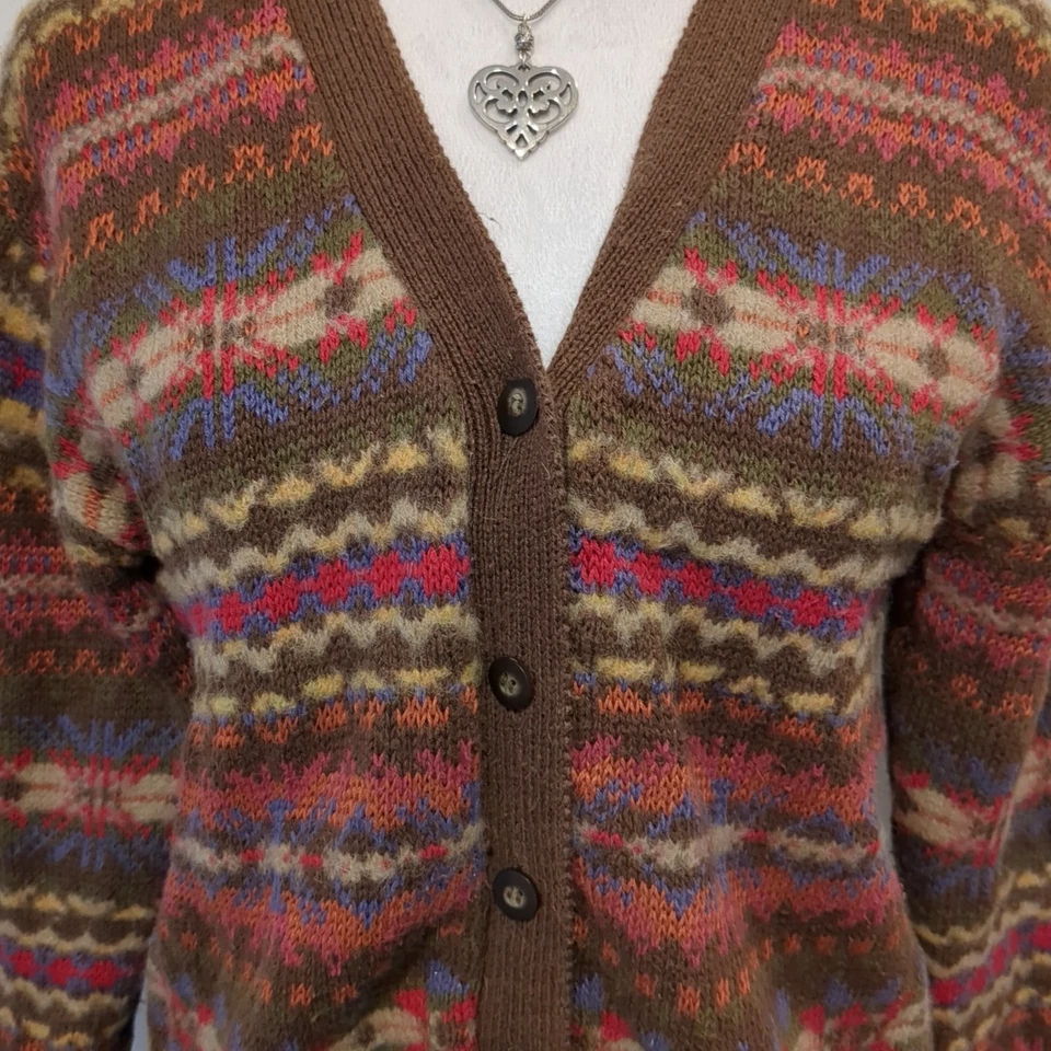 VTG Crazy Horse (Liz Claiborne Co) Womens Cardigan Sz S Wool/Cotton Blend 0710i - Image 2 of 4