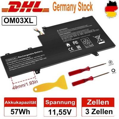  NEU Akku battery für HP Elitebook X360 1030 G2 OM03XL HSTNN-IB70 HSN-I04C 57Wh