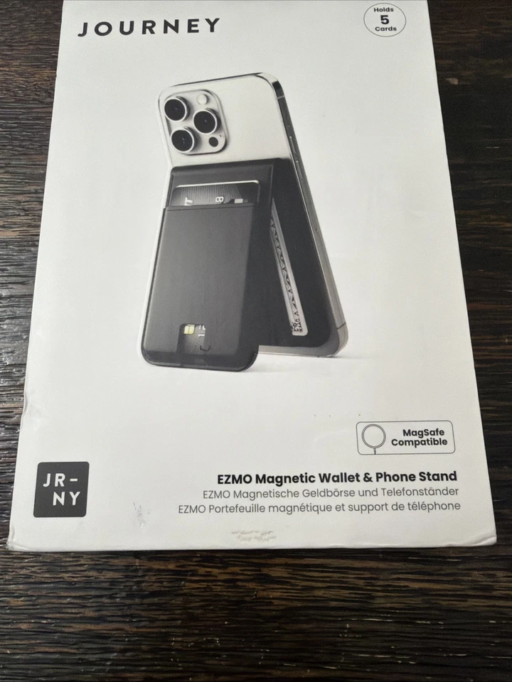 GENUINE JOURNEY EZMO MagSafe Wallet & Phone Stand Black OPEN BOX NEW! - Image 2 of 4