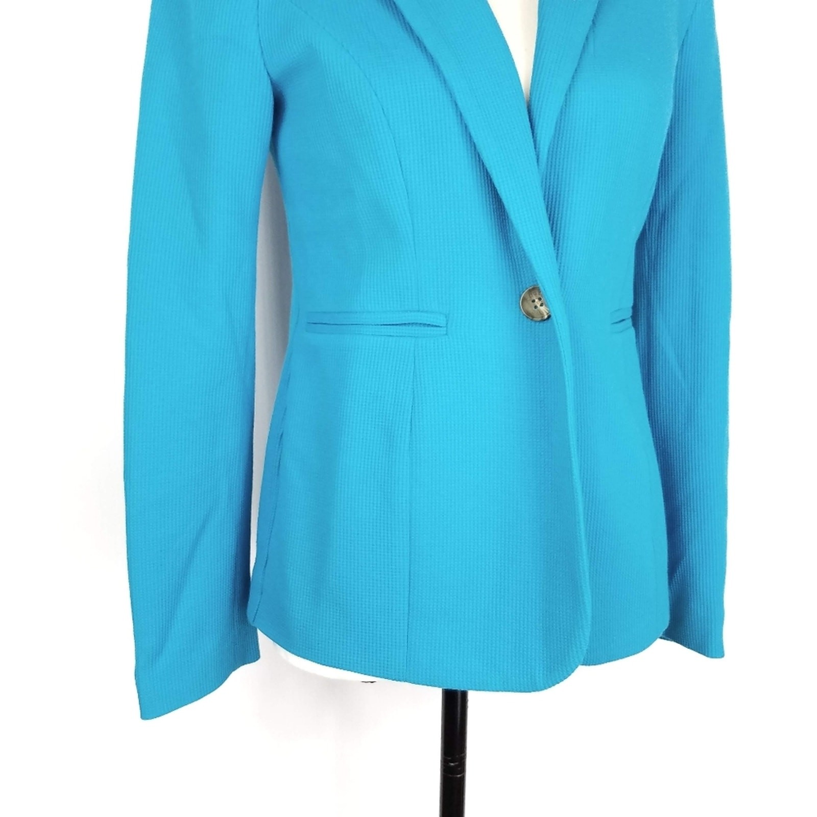 FILA Giacca blazer Court & Rowe Maritime Amour blu Caspio verde acqua taglia 2 nuova con etichette