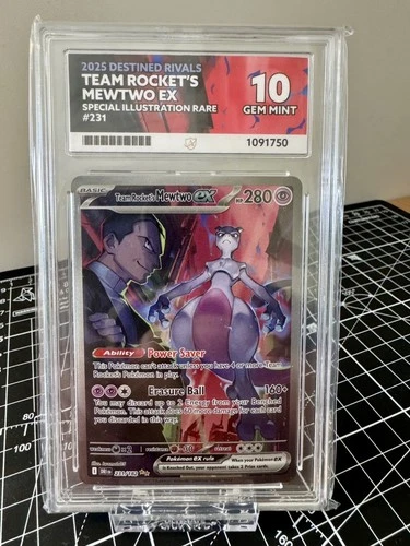 Team Rocket's Mewtwo EX Destined Rivals 231/182 Illustration Ace 10 Perfect Subs