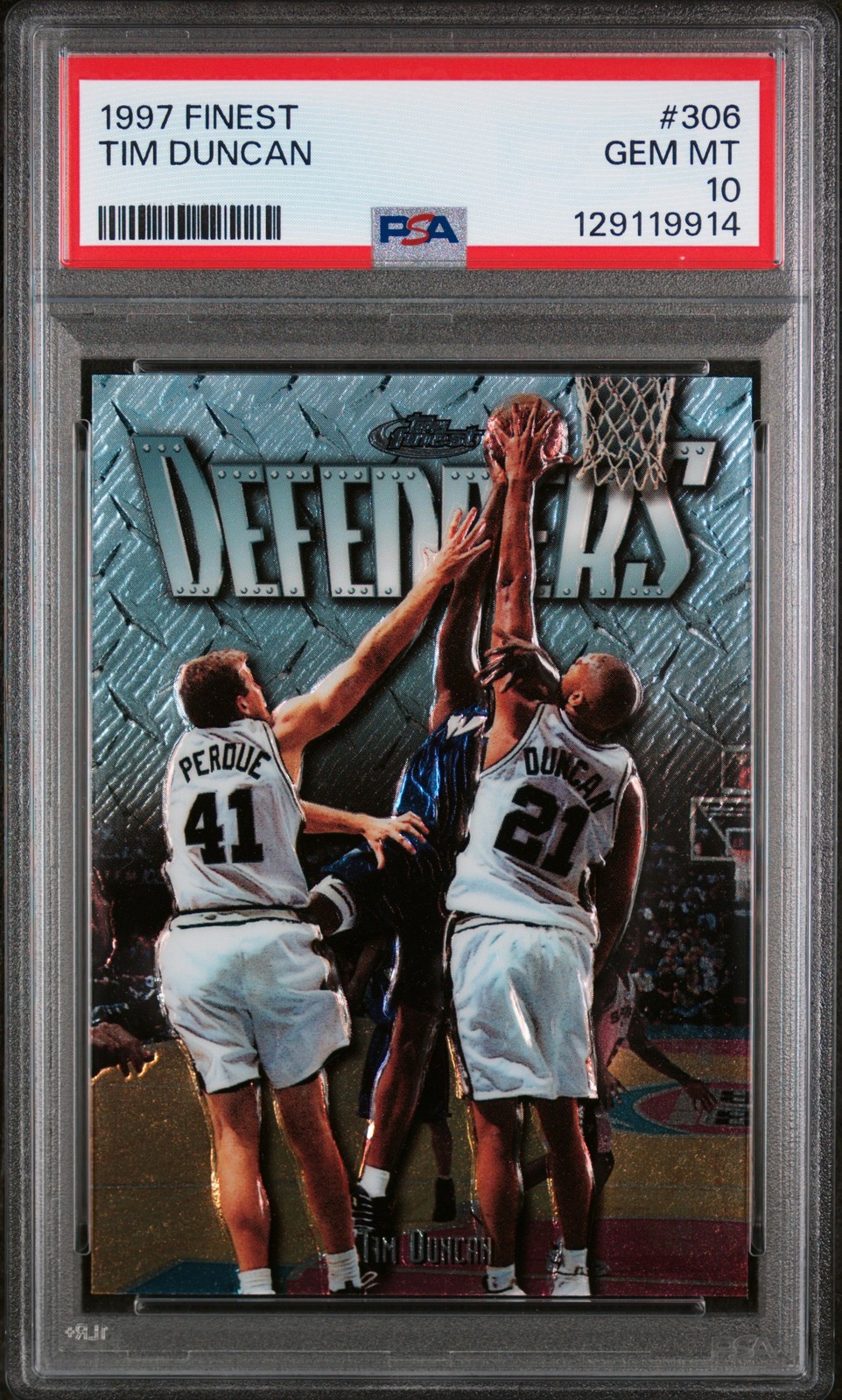 1997 FINEST #306 TIM DUNCAN PSA 10
