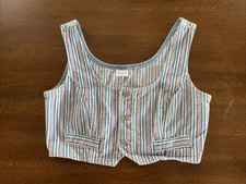 Vintage Bongo Denim Cropped Vest Size 13 Made In USA