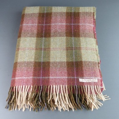 Reine Wolle Schottenkaro Decke Überwurf von '' Art of The Loom '' 160 cm x 140 cm