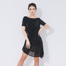 Latin Ballroom Dance Dress Modern Salsa Waltz Standard Long Dress G980 2 Colors