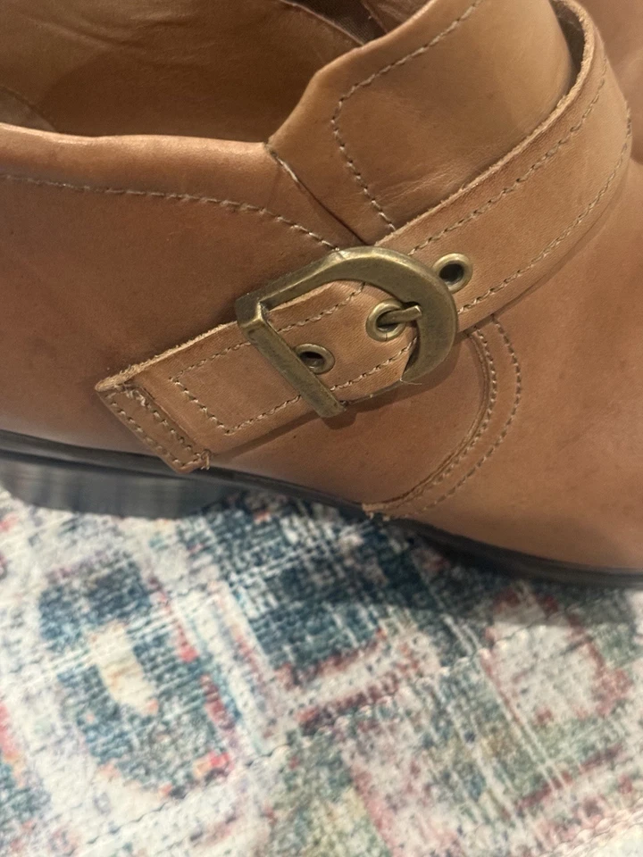 Sanita Norma 棕色 Carmel 灰褐色皮革短靴 Clog 女式尺寸:38 — 第 4/4 张图片