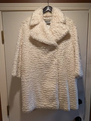 Max Mara Sportmax Mohair & Cotton Women's Coat Size 0 XS Beige Color