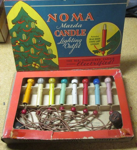 Vintage NOMA C-6 Christmas Candle Lights w/Box Very Rare!