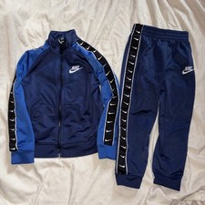 Nike Toddler Boy  s Track Jogging Set Blue Size 4T Preowned Great Condition