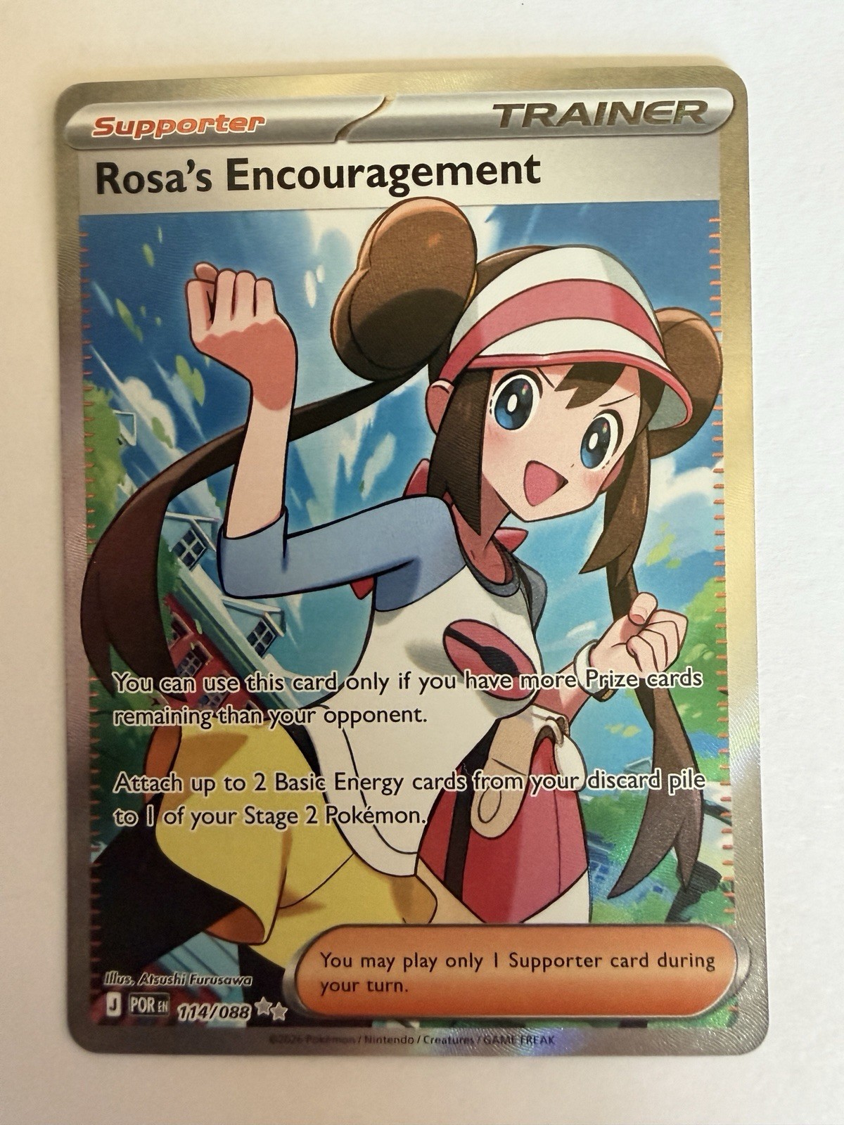 Rosa’s Encouragement 114/088 Full Art Trainer Pokemon TCG Perfect Order NM