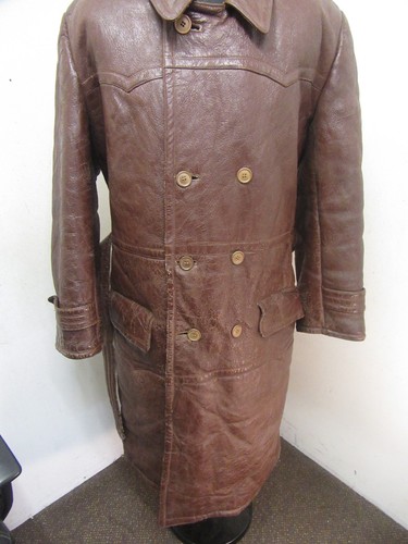 VINTAGE WW2 SHEEPSKIN LEATHER FLYING BARNSTORMER MOTORCYCLE JACKET SIZE L, - Picture 18 of 24