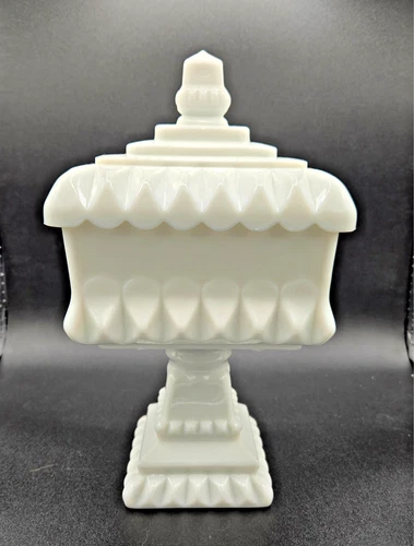 Westmoreland Vintage Milk Glass Wedding Box/Compote Candy Dish