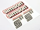 Simson S51 electronic sticker decor GDR moped gasoline resistant 4 pieces cream/black