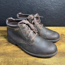 Rockport Boots Mens Size 12 Brown Leather Hydro-Shield Chukka Ankle A13715