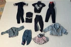 Vintage Barbie Doll Clothes Lot, All Denim, 9 Pieces