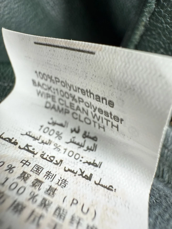 Vestido Missguided verde imitación cuero abotonado manga larga con cinturón para mujer talla 2 Foto 4 de 4