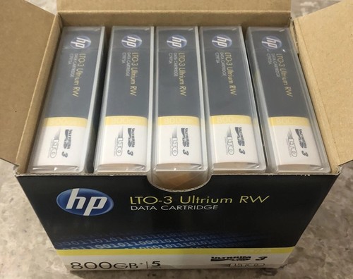 Box of 5 Genuine HP 800GB LTO-3 Ultrium RW Data Cartridges C7973A ~ NEW