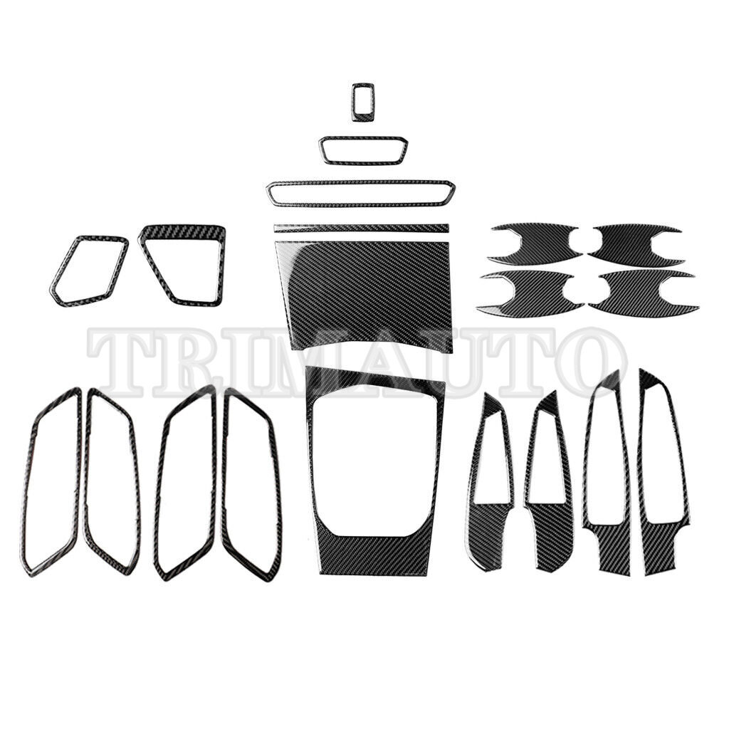 For BMW 3 Series G20 Carbon Fiber Interior Trim Cover Set Kit 20192021