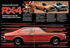 1974 MAZDA RX-4 Rotary Engine Red 2-door Coupe 2-page Car AD